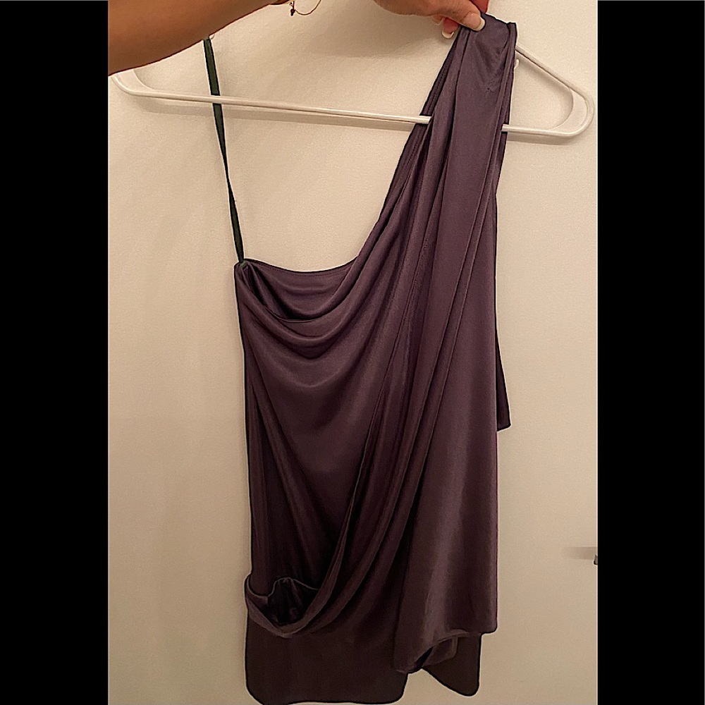 Max Azria off the shoulder dress size S. Drapes off the back shoulder.